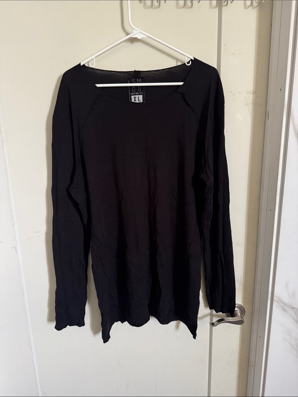 SMOG Black Long Sleeve Lightweight Blouse XL